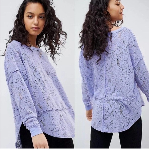 Free People Tops - Free People Lavender Lace Women Top
